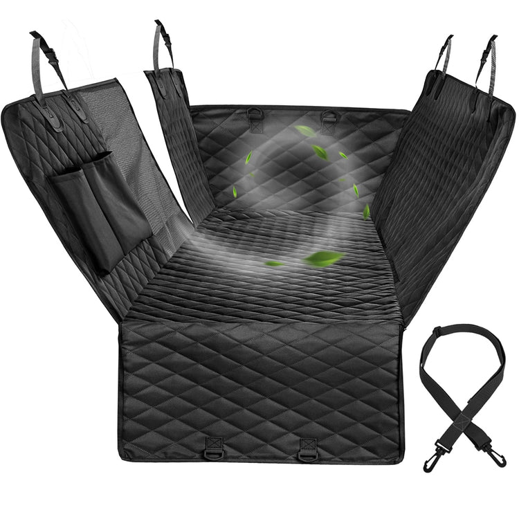 Dog Car Seat Cover 100% Waterproof Pet Dog Travel Mat Mesh Dog Carrier Car Hammock Cushion Protector With Zipper and Pocket