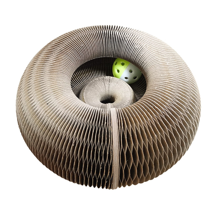 Magic Organ Cat Scratching Board-with a Toy Bell, Interactive Scratcher Cat Toy, Cat Grinding Claw Scratching Board, Foldable