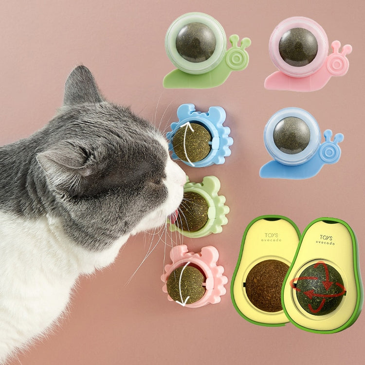 New Catnip Pure Natural Cats Candy Snack Ball Rotatable Toy Cat Molar Toothpaste Edible Bolus Teeth Cleaning Bite-resistant Toys