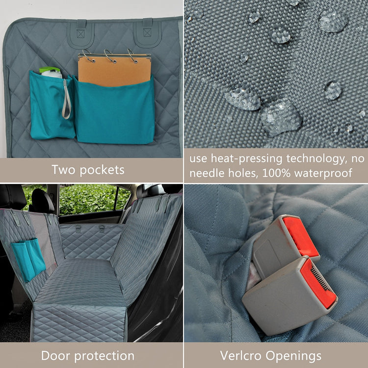 Dog Car Seat Cover 100% Waterproof Pet Dog Travel Mat Mesh Dog Carrier Car Hammock Cushion Protector With Zipper and Pocket