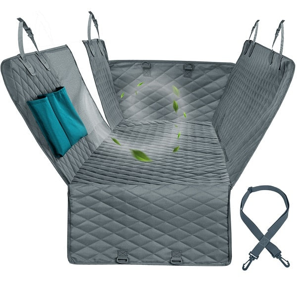 Dog Car Seat Cover 100% Waterproof Pet Dog Travel Mat Mesh Dog Carrier Car Hammock Cushion Protector With Zipper and Pocket