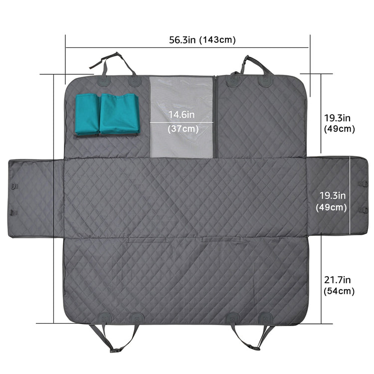 Dog Car Seat Cover 100% Waterproof Pet Dog Travel Mat Mesh Dog Carrier Car Hammock Cushion Protector With Zipper and Pocket