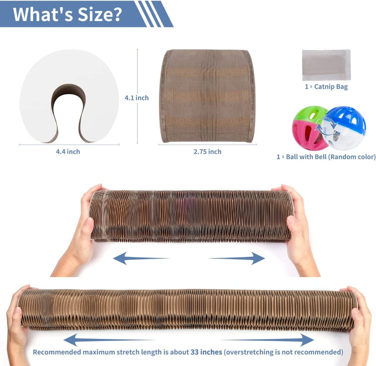 Magic Organ Cat Scratching Board-with a Toy Bell, Interactive Scratcher Cat Toy, Cat Grinding Claw Scratching Board, Foldable